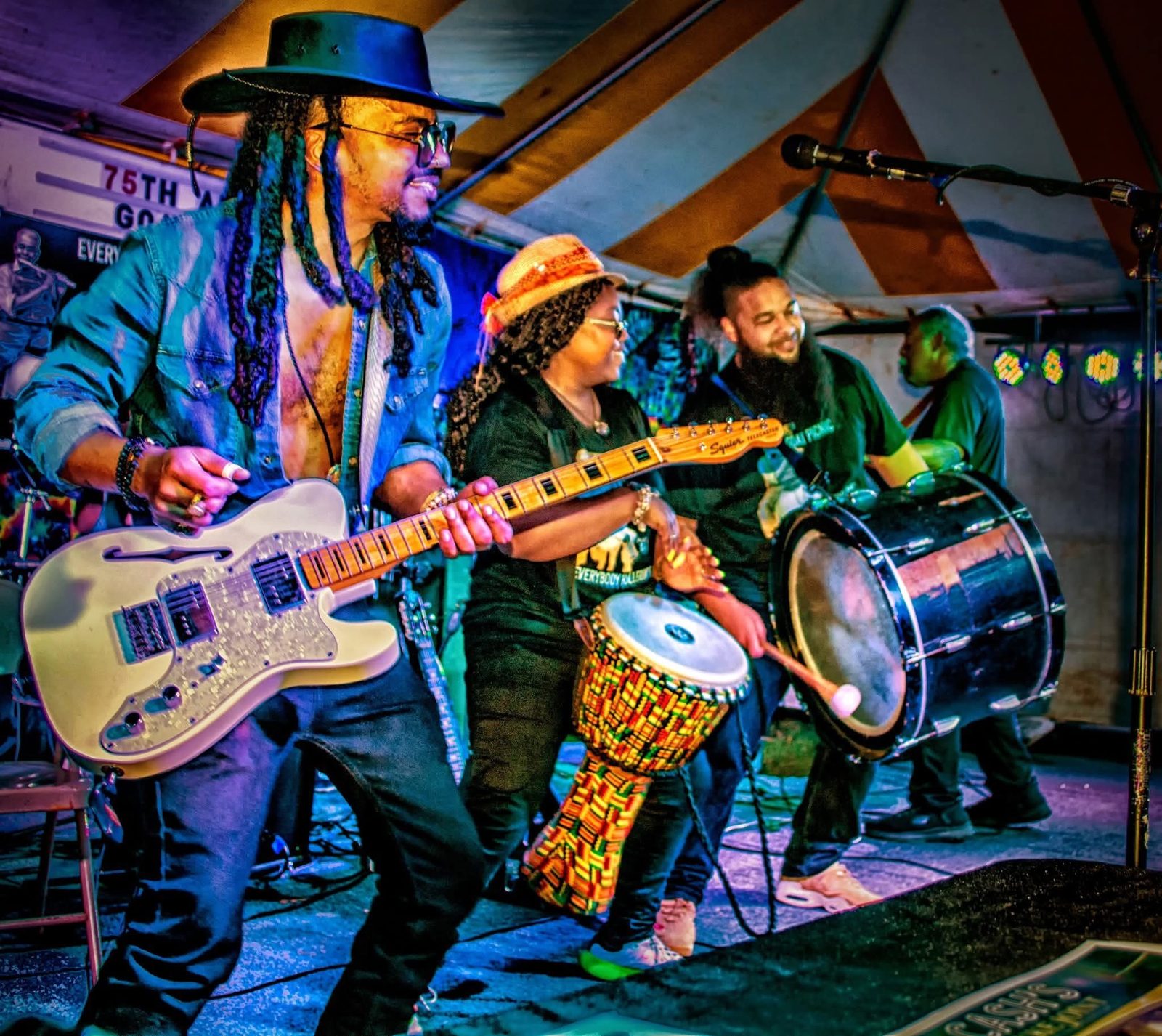 Rising Stars full band on stage